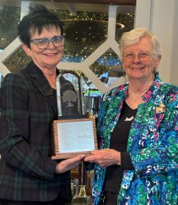 STCGNY Pres. Amy Pelle with 2024 award winner Marge Rosa